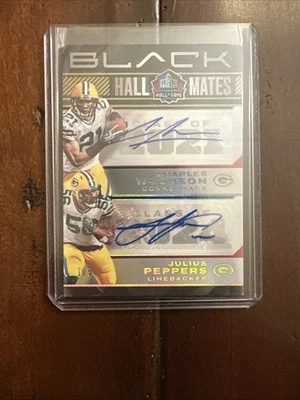 🧀2024 Panini Black Hall of Mates Charles Woodson and Julius Peppers automático 1/5 Foto 1 de 2