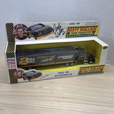 Rusty Wallace Signed 1/64 Team Transporter 1992 Road Champs Pontiac Penske - Image 1 of 4