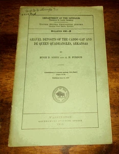 GEOLOGY 1918 CENTRAL ARKANSAS CADDO GAP DE QUEEN QUADRANGLE GRAVEL DEPOSITS - Picture 1 of 1