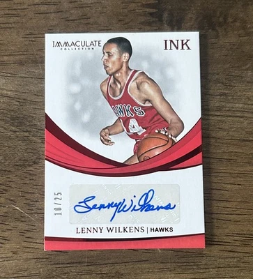 2017-18 Panini Immaculate Collection /25 Lenny Wilkens Auto Ink  #HS-LWK HOF - Image 1 of 2