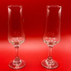Pair of Clear Crystral Champagne Flutes - Picture 1 of 2