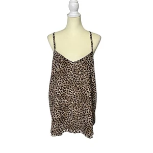 Torrid "Sophie" doppellagiges Chiffon-Swing-Trägertop Leopardenmuster Damengröße L - Bild 1 von 15