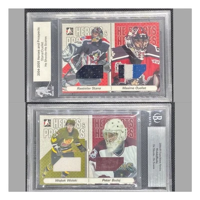 2004-05 ITG Heroes & Prospects /20 Wojtek Wolski  Peter Budaj  #HSHS-34 HSHS-34 - Image 1 of 4