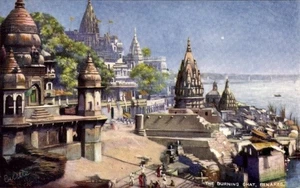 Ak Varanasi Benares Indien, Brennender Ghat, Tempel, Ganges,... - 4897447 - Picture 1 of 2