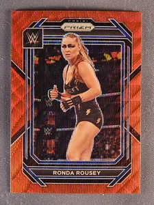 2023 Panini Prizm WWE #194 Ronda Rousey Red Wave SSP Rare Raw Smackdown NXT - Picture 1 of 2