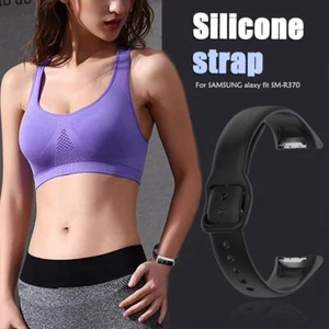 Silicone Watch Strap Sport Band for Galaxy Fit SM-R370 (Black) - Zdjęcie 1 z 6