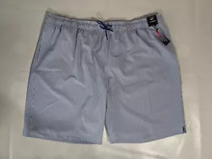 NEU 4XT Tall Herren Roundtree & Yorke Badehose schnelltrocknend 10"I blau gestreift - Bild 1 von 9