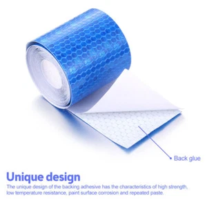 Auto Car Sticker Reflective Self-adhesive Safety Warning Tape Roll Film 3M*5cm - Bild 1 von 10