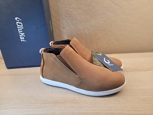 Olukai Hawai'iloa Manu Hope Ankle Boots Fox Brown Womens 9.5 NEW IN BOX - Picture 1 of 11