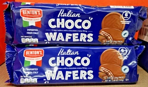 Benton’s European Cookies Italian CHOCO Wafers 5.08oz 144g (2 Bags) - Picture 1 of 2