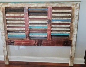 Cabana Louvered Multicolor Rustic Bedroom Set - Picture 1 of 3
