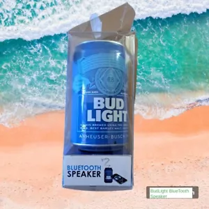 Nuovo Bud Light Birra Altoparlante Bluetooth Blu 2017 Anheuser Busch Musica Blu - Foto 1 di 8