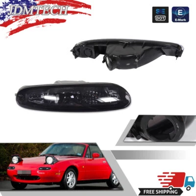 Luces de esquina de señal de parachoques delantero izquierda+derecha aptas para MX-5 Miata 1990-1997 Foto 1 de 4
