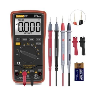 18B Auto Ranging Digital Multimeter TRMS Volt Multi Tester Diode Krokodilklemmen - Bild 1 von 9