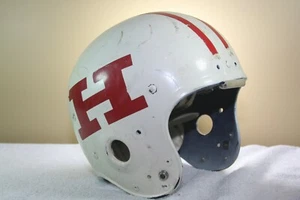 Vtg 1960s Game Worn Used Suspension Marietta White Football Helmet Jets Bills E - Picture 1 of 5