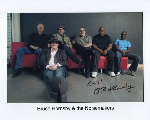 BRUCE HORNSBY HAND SIGNED 8x10 COLOR PHOTO+COA      MUSIC LEGEND     TO CHRIS Cover