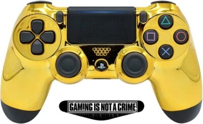 Gold Face Custom UN-MODDED Controller Exclusive Design CUH-ZCT2 for PS4 - Image 1 of 4