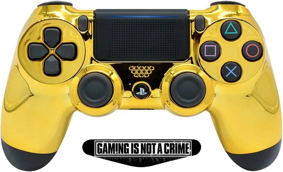 Gold Face Custom UN-MODDED Controller Exclusive Design CUH-ZCT2 for PS4 - Image 1 of 4