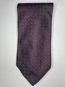 Louis Roth Tie / Purple Geometric / Made In Italy / L-57in & W-3.875in - Picture 1 of 4
