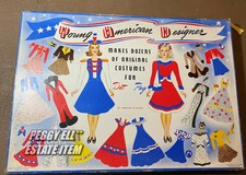 1941 1ST PAPER DOLL SET BY DOT AND PEG PROD. "YOUNG MISS AMIERCIAN DESIGNER" 
