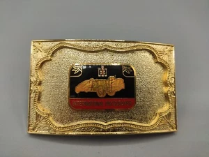 Vintage Metall International Harvester Payscraper Gürtelschnalle - 70er Jahre - NOS - Bild 1 von 2