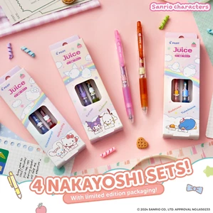 New Pilot Sanrio My Melody Kuromi Cinnamoroll Kitty Juice GEL Pen Japan Set of 2 - Picture 1 of 21