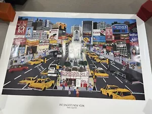 Pat Singer's New York Time Square Plakat artystyczny 35"z26" - Zdjęcie 1 z 6