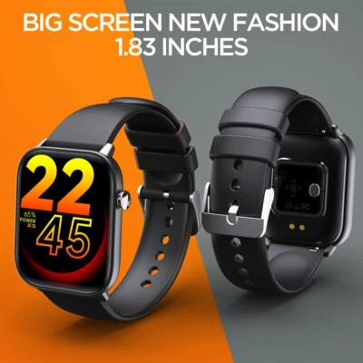Smart Watch Heart Rate Blood Oxygen Temp Monitor Sports Tracker Watch Waterproof - Image 1 of 4