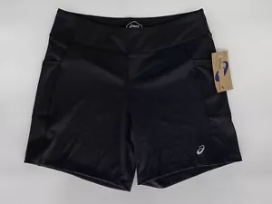 ASICS Women's 7in Knit Black Training Apparel Shorts #2032A929 Size Large - Picture 1 of 5