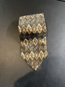 Albert Nipon Tie Silk Necktie Geometric Pattern Abstract Vintage T6 - Picture 1 of 7