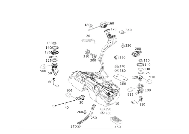 Módulo de entrega de combustível Mercedes Benz genuíno CLS63 AMG S 2014-2018 OE 2184700494 - Imagem 1 de 1