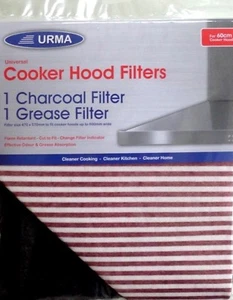 Kit de filtro campana de cocina Urma 60 cm grasa superior y filtros de carbón de 10 mm oferta de invierno - Imagen 1 de 4