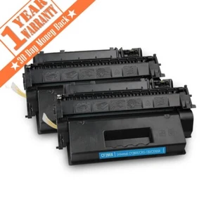 2x CF280X CE505X 80X schwarzer Toner mit hoher Reichweite für HP LaserJet 400 M401dne Drucker - Bild 1 von 2