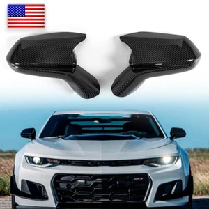 FOR 2016 2017 2018 2019 2020 2021 2022 CHEVY CAMARO CARBON FIBER Mirror Covers - Picture 1 of 9