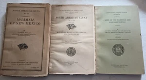 3 Vintage USA Department Of Agriculture, Smithsonian Biological Surveys Fauna... - Imagen 1 de 19