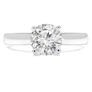 Solitär-Verlobungsring 0,61 ct rund VS1 F Diamant 18 K Weißgold - Bild 1 von 3