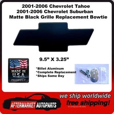 Chevrolet Suburban Tahoe 2001-2006 negro mate emblema de pajarita de aluminio 96143 km Foto 1 de 4