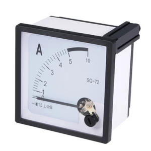 Einbau Amperemeter Einbauinstrument 0 - 5A AC Messinstrument Analog Meter SQ-72 - Bild 1 von 3