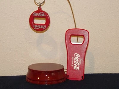 Coca Cola Keychain Bottle Opener & Plastic Bottle Opener Lot of 2 - Image 1 of 4