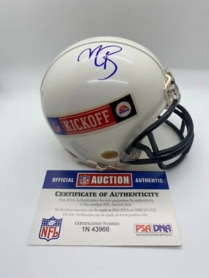2008 NFL Kickoff Mini Helmet NATASHA BEDINGFIELD Signed Autographed PSA COA - Image 1 of 4