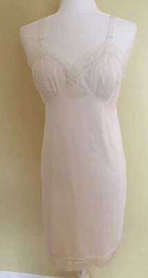 Dobladillo de encaje de nailon blanco talla 36 vintage Aristocraft para mujer hecho en EE. UU. Foto 1 de 4