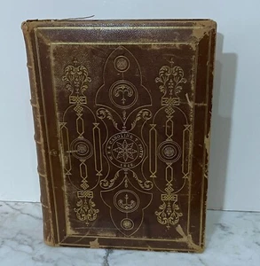 1846 HARPER & BROTHERS COMPLETE ILLUMINATED BIBLE - OLD AND NEW TESTAMENTS - Imagen 1 de 14