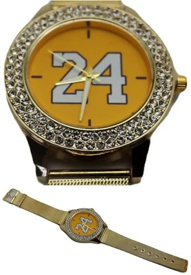 Reloj Los Angeles New Legend 24 Kobe Mujer Damas Lakers Negro Dorado Malla Era Foto 1 de 4
