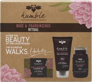 Humble Rose & Frankincense Rituals Gift Set (100ml Bath Honey, 75g Cleansing Ba - Picture 1 of 9