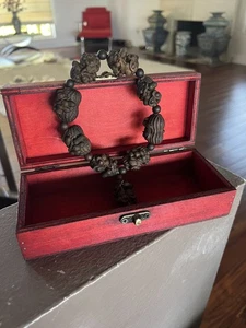 Chinese Carved Agarwood Bracelet 22mm (W) with Box AB253 (A/B/C/D) - Picture 1 of 9
