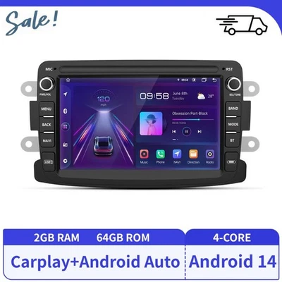 Android 14 Autoradio Für Renault Dacia Duster Dokker Carplay GPS NAV WIFI RDS BT - Bild 1 von 4