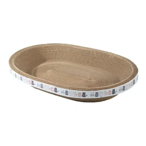 Cat Creative Scratcher Bowl Shape Cardboard Scratching Lounge Medium Bed UK - Picture 1 of 8