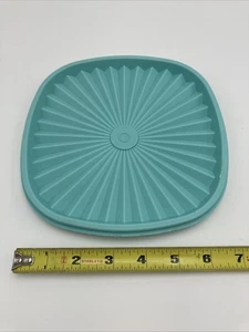 Tupperware 7.5" Square Round Servalier Lid Replacement Seal 839 -6 AQUA - Picture 1 of 2