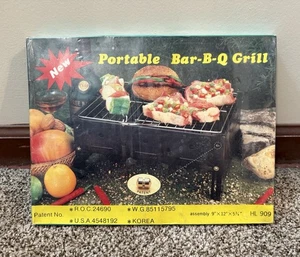 Portable Bar-B-Q Grill Picnic, Compact, Camping Foldable Barbecue 9"×12"×5 3/4" - Picture 1 of 4