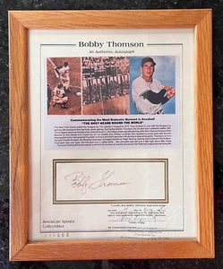Bobby Thomson New York Giants Signed Notarized Shot Heard Round the World Photo - Picture 1 of 3